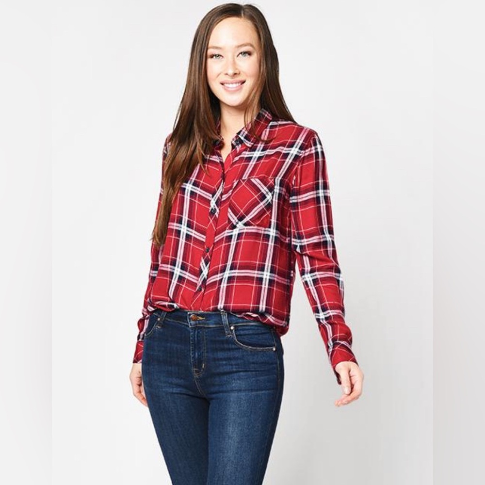 Rails Hunter Carmine Plaid Button Down Shirt